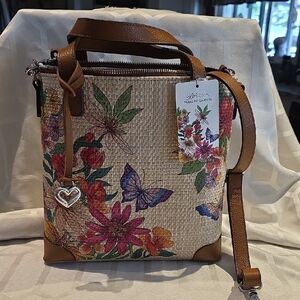 Brighton Briana Multicolor Floral Crossbody Bag